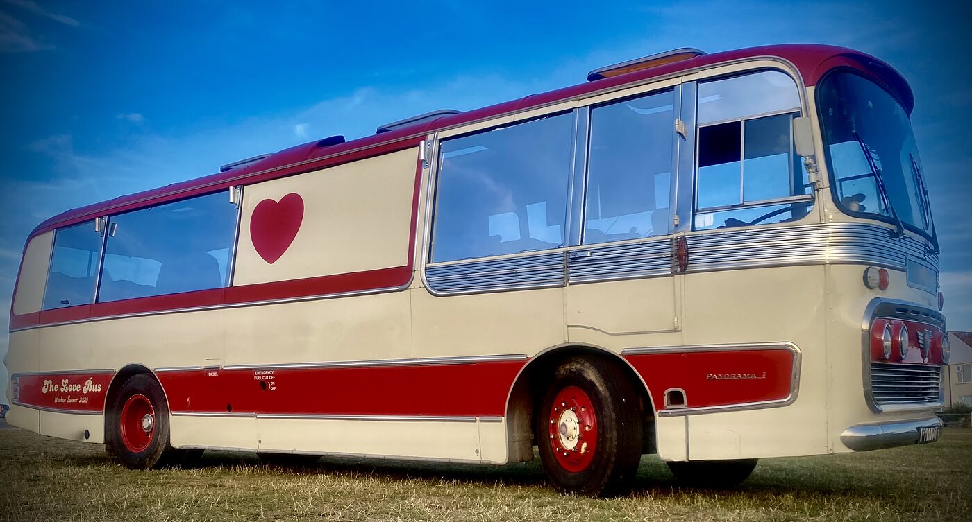 Full side view of the 1968 Plaxton Panorama coach