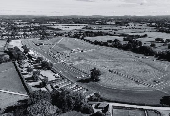 Aerial view of Plumpton Racecourse, East Sussex — host venue for Plumpton Revival 2026